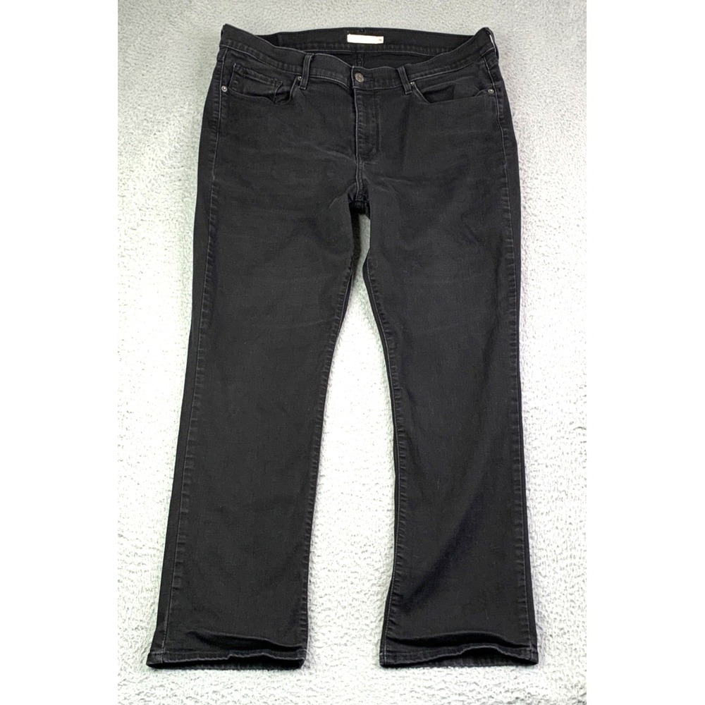 Levis Pants Womens Size 16 Classic Straight Black Cotton Blend Zip Button Levis
